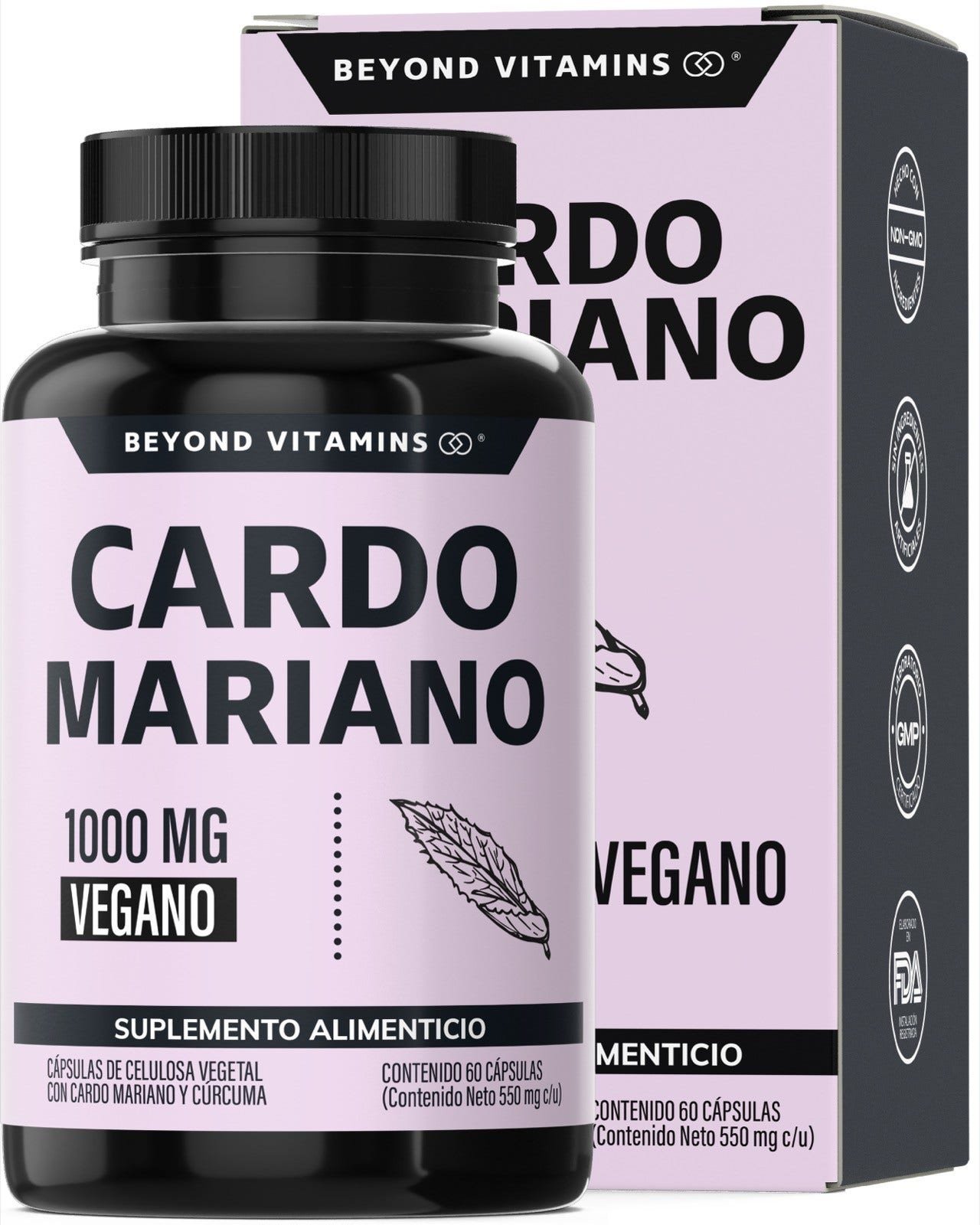 Beyond Vitamins Cardo Mariano Milk Thistle 1000mg with Turmeric 60 Capsules | CMC Pharmacy Cabo Delivery in Cabo Beyond Vitamins Cardo Mariano Milk Thistle 1000mg with Turmeric 60 Capsules