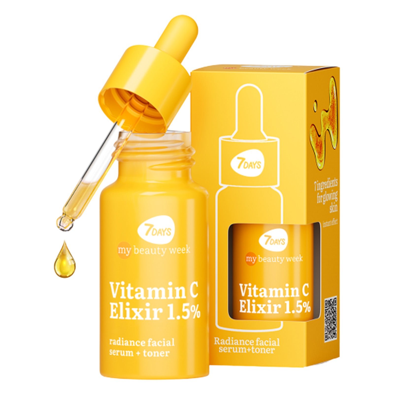 7Days Vitamin C Elixir 1,5% Serum Facial Radiante + Tónico | CMC Pharmacy Cabo Delivery in Cabo 7Days Vitamin C Elixir 1,5% Serum Facial Radiante + Tónico