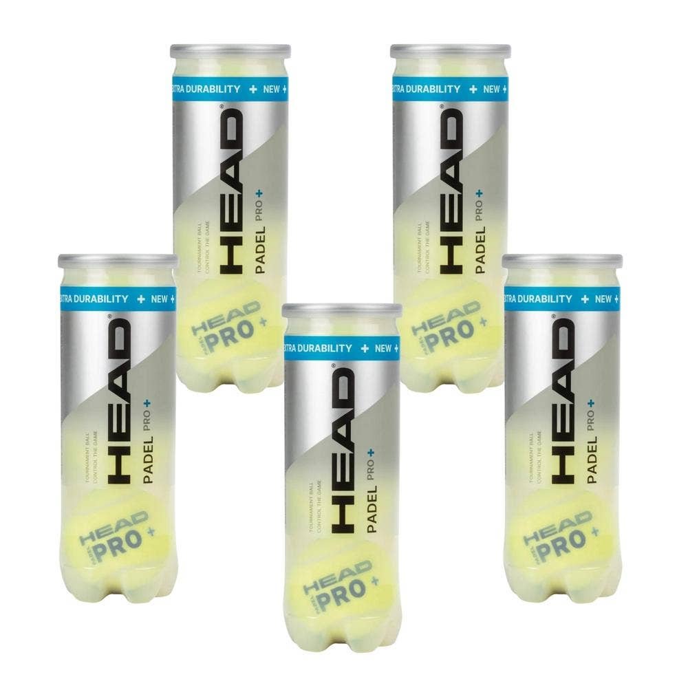 Pack 5 Botes 3 pelotas Head Padel Pro+ 15 Pelotas | CMC Pharmacy Cabo Delivery in Cabo Pack 5 Botes 3 pelotas Head Padel Pro+ 15 Pelotas