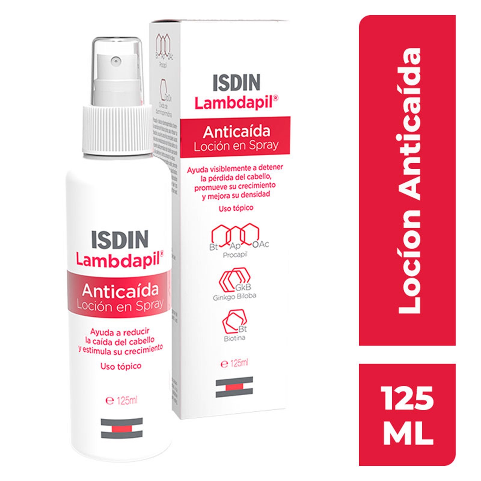ISDIN Lambdapil Spray Anti-Hair Loss 125 ml | CMC Pharmacy Cabo Delivery in Cabo ISDIN Lambdapil Spray Anti-Hair Loss 125 ml