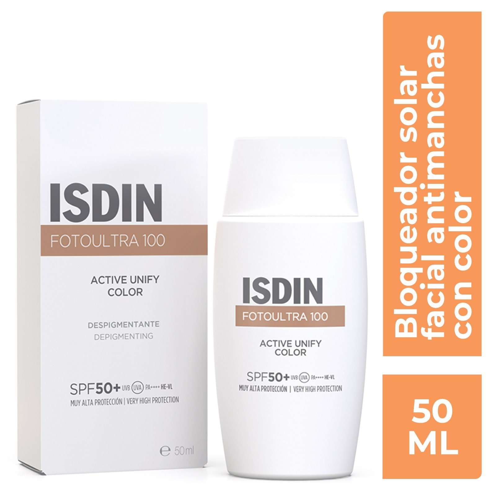 Fotoultra 100 ISDIN Active Unify Color 50 ml | CMC Pharmacy Cabo Delivery in Cabo Fotoultra 100 ISDIN Active Unify Color 50 ml