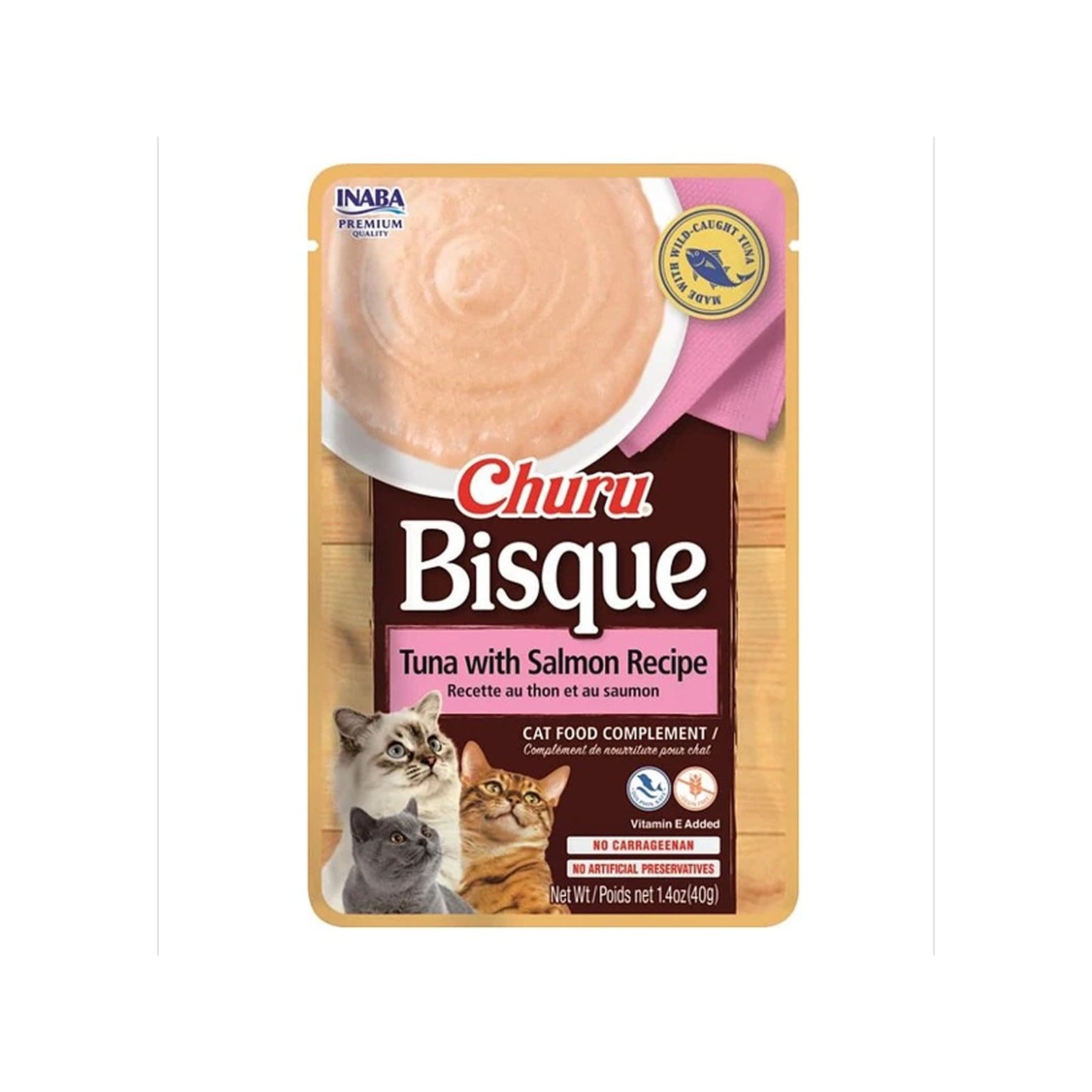 INABA CHURU Bisque Tuna & Salmon Wet for Cat 1 Sachet | CMC Pharmacy Cabo Delivery in Cabo INABA CHURU Bisque Tuna & Salmon Wet for Cat 1 Sachet