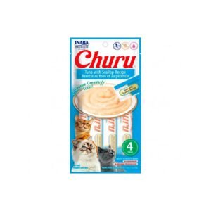INABA CHURU Premio Cat Tuna Flavor & Vieira 4 tubos (14g c/u)