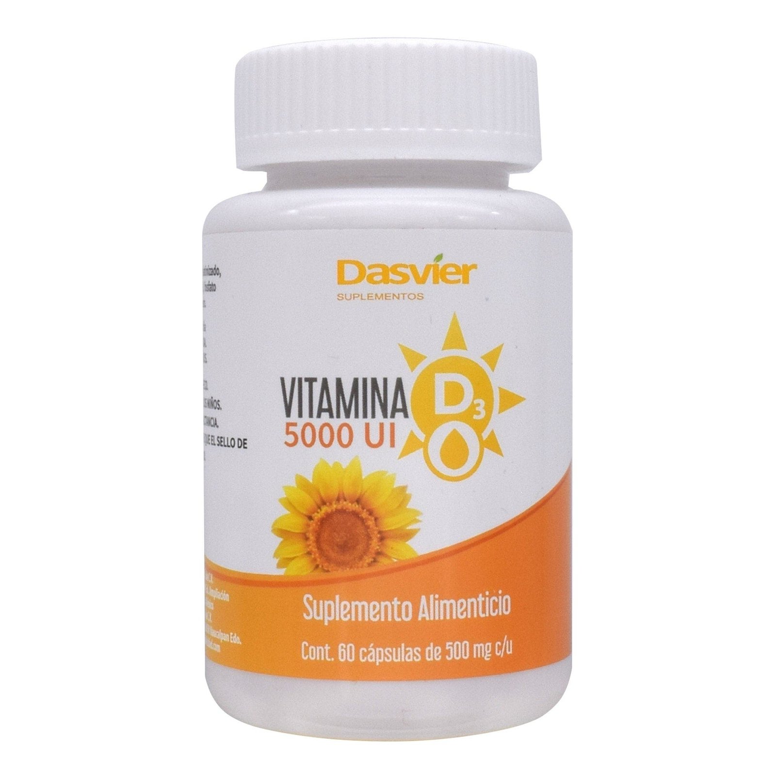 Dasvier Dietary Supplement Vitamin D Vitamin D 5000 U 60 Capsules | CMC Pharmacy Cabo Delivery in Cabo Dasvier Dietary Supplement Vitamin D Vitamin D 5000 U 60 Capsules