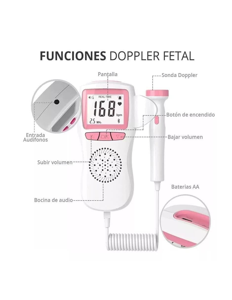 Doppler Fetal Bolsillo Portable for Escuchar Latidos Baby | CMC Pharmacy Cabo Delivery in Cabo Doppler Fetal Bolsillo Portable for Escuchar Latidos Baby