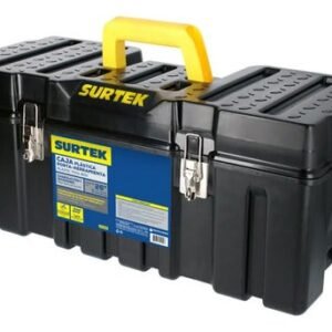 Box Porta Herramienta Plastica Surtek Cps26 Organizadora Color Black