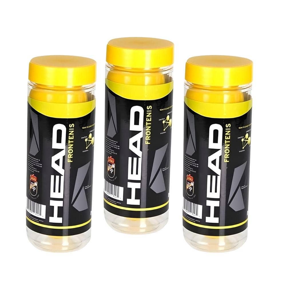 Pack 3 botes 3 pelotas head Frontenis Amarilla | CMC Pharmacy Cabo Delivery in Cabo Pack 3 botes 3 pelotas head Frontenis Amarilla