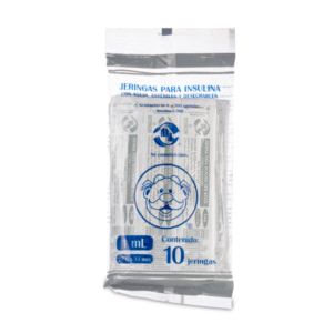 1ML INSULIN SYRINGE WITH 27GX13MM NEEDLE 10 PIECES