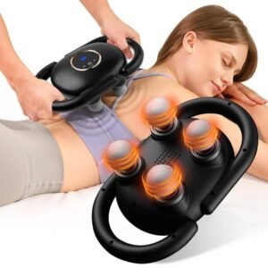 Massage Gun Massager Percusión Black 4 Cabezales for Aliviar Pain Back, Leg