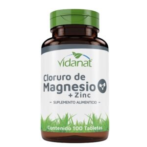 Vidanat Dietary Supplement Cloruro Magnesium Cloruro Magnesium Plus Zinc 100 Tablets