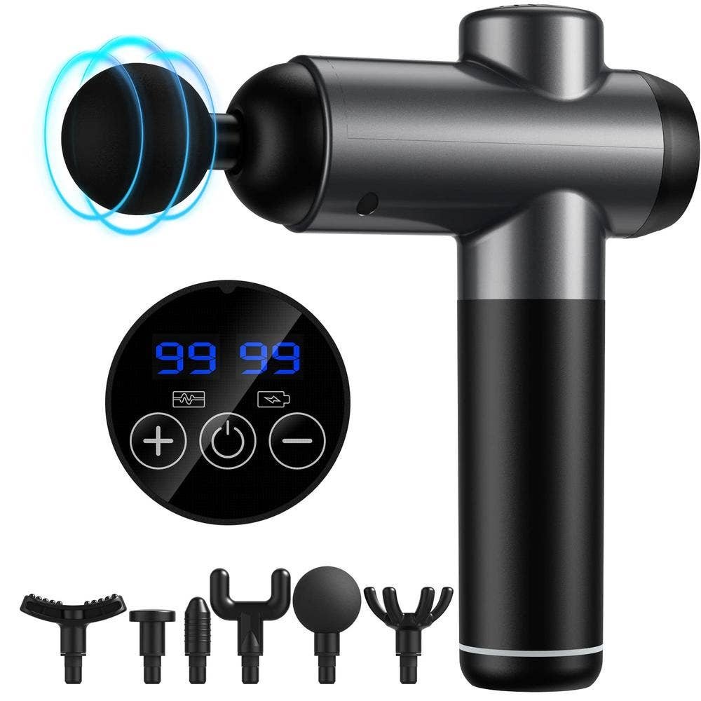 Massage Gun Muscular Percusión Potente with Pantalla Táctil LCD & 6 Cabezas for Aliviar Dol | CMC Pharmacy Cabo Delivery in Cabo Massage Gun Muscular Percusión Potente with Pantalla Táctil LCD & 6 Cabezas for Aliviar Dol