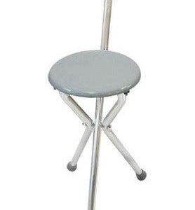 Cane with Asiento Integrado Plata Mango Acojinado Speedy Cromado