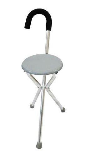 Cane with Asiento Integrado Plata Mango Acojinado Speedy Cromado | CMC Pharmacy Cabo Delivery in Cabo Cane with Asiento Integrado Plata Mango Acojinado Speedy Cromado