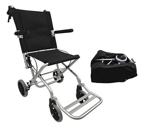 Chair Traslado Aluminum Portable Black Foldable Medimetrics Black | CMC Pharmacy Cabo Delivery in Cabo Chair Traslado Aluminum Portable Black Foldable Medimetrics Black