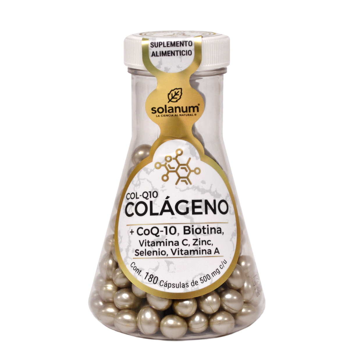 Solanum Collagen Perlacaps + Biotina 180 Capsules | CMC Pharmacy Cabo Delivery in Cabo Solanum Collagen Perlacaps + Biotina 180 Capsules